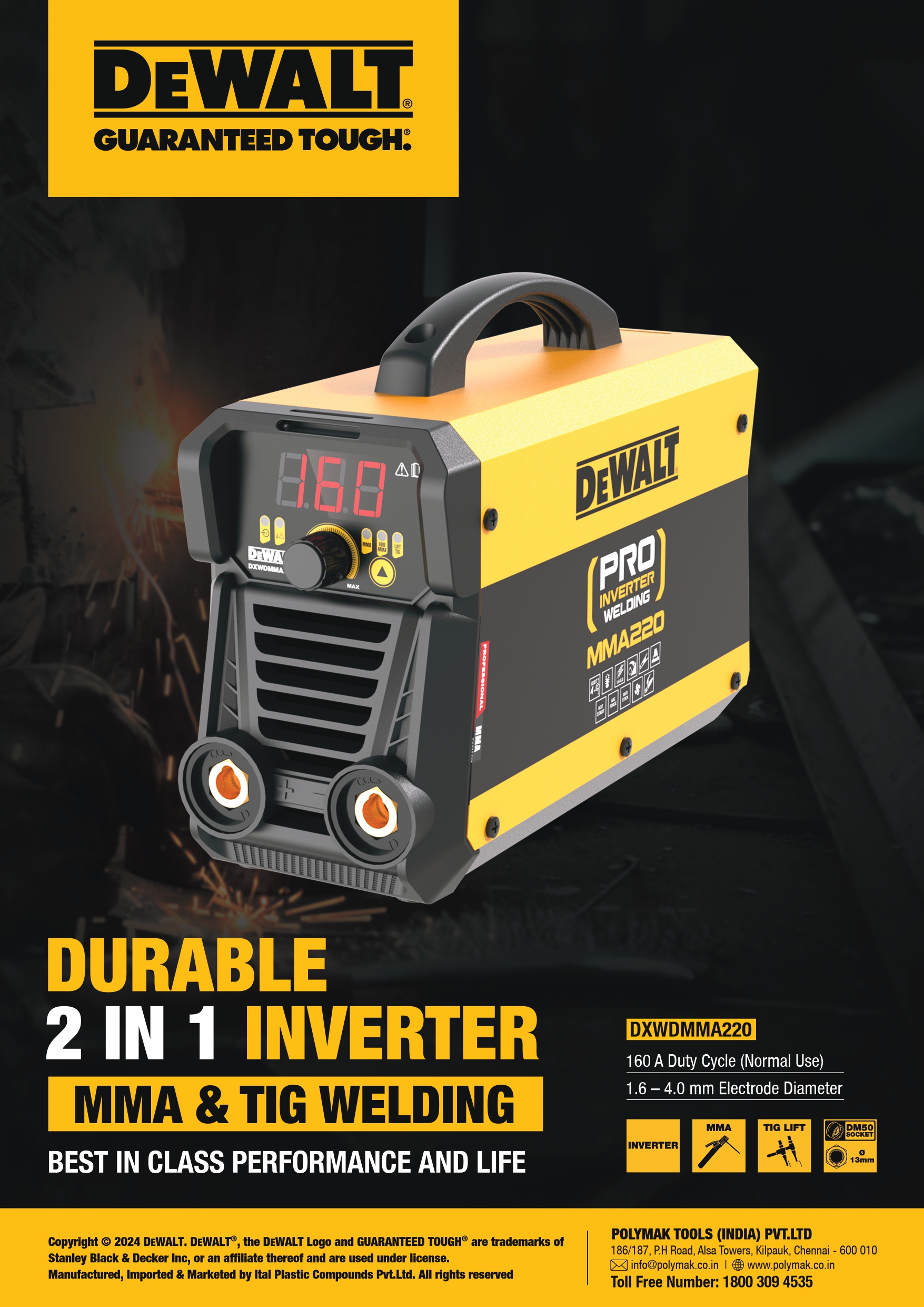 Dewalt MMA220 Welding Inverter Poster